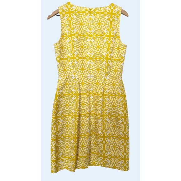 BODEN Talia Mimosa Woodblock Printed Sheath Dress Sz 6 - Picture 5 of 8